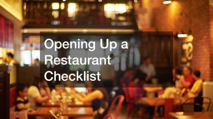 opening up a restaurant checklist